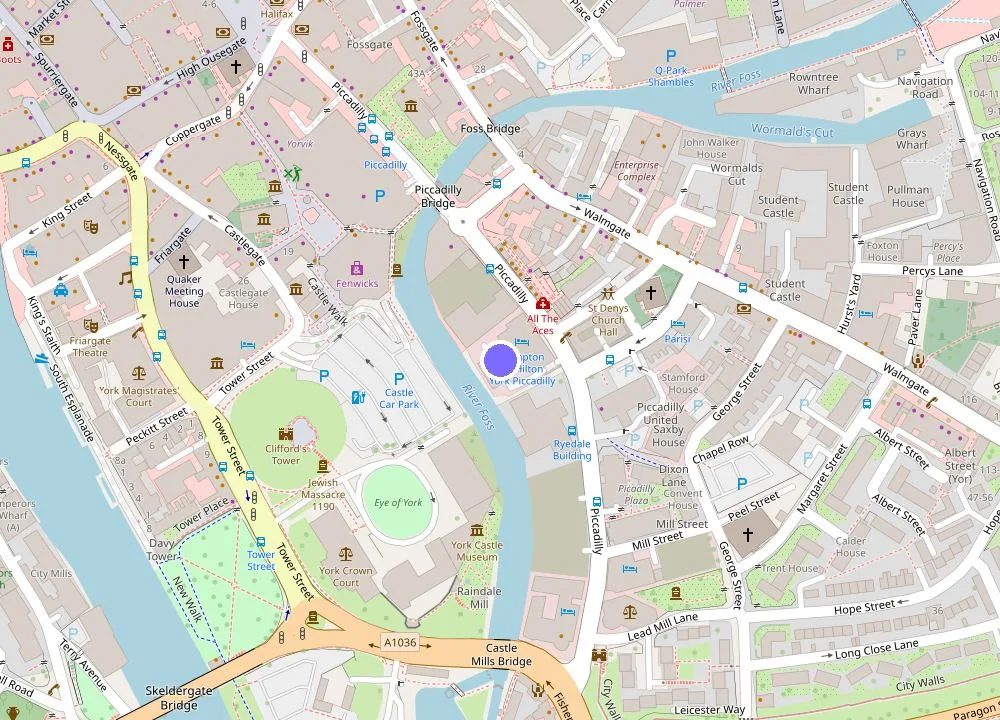 Map: Hampton by Hilton York Piccadilly
